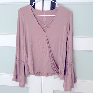 American Eagle Soft and Sexy Bell Sleeve Top